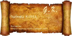 Gyöngy Kitti névjegykártya